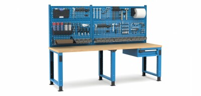 Pracovn stl MASTER PRO+ se zadn ndstavbou