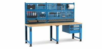 Pracovn stl MASTER PRO+ se zadn ndstavbou